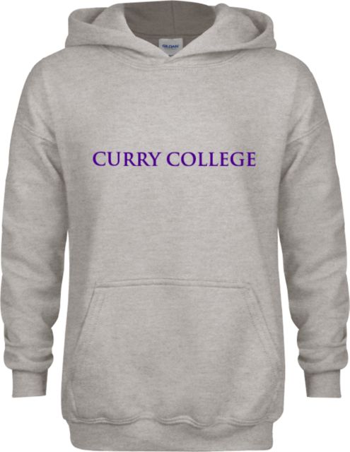 Curry College Youth Fleece Hood Curry College Wordmark Flat - ONLINE ONLY