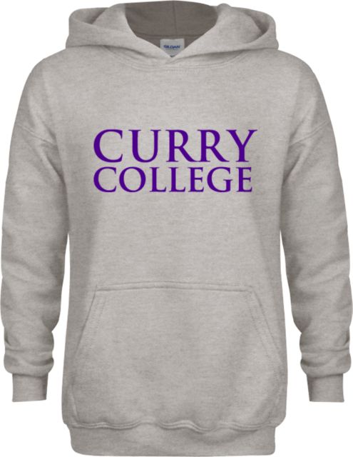 Curry College Youth Fleece Hood Curry College Wordmark Stacked - ONLINE ONLY
