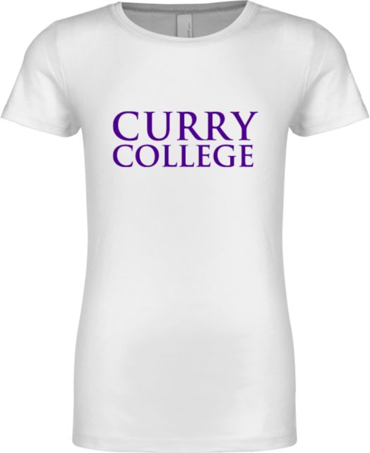 Curry College Next Level Girls Fashion Fit T Shirt Curry College Wordmark Stacked - ONLINE ONLY