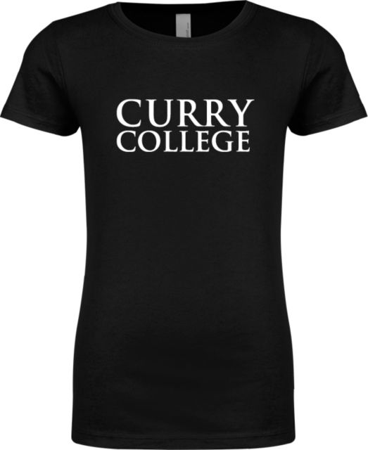 Curry College Next Level Girls Fashion Fit T Shirt Curry College Wordmark Stacked - ONLINE ONLY