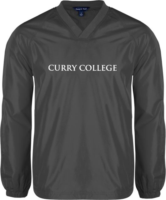Curry College V Neck Raglan Windshirt Curry College Wordmark Flat - ONLINE ONLY