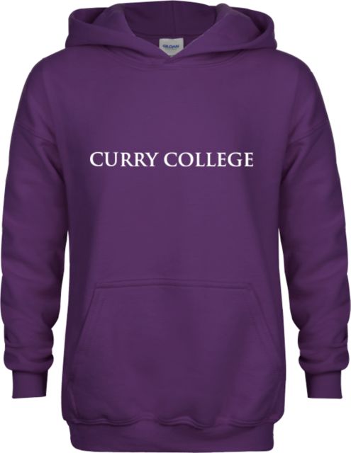 Curry College Youth Fleece Hoodie Curry College Wordmark Flat - ONLINE ONLY