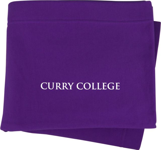 Curry College Sweatshirt Blanket Curry College Wordmark Flat - ONLINE ONLY