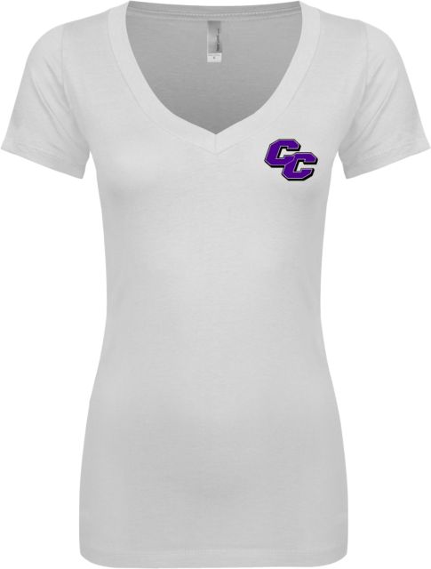Curry College Next Level Womens Ideal V Tee Curry College Primary Athletic Mark - ONLINE ONLY