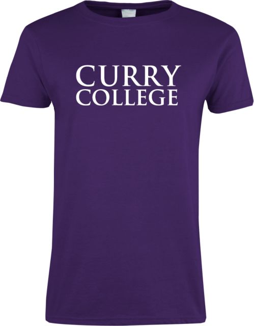 Curry College Womens Short Sleeve Tee Curry College Wordmark Stacked - ONLINE ONLY