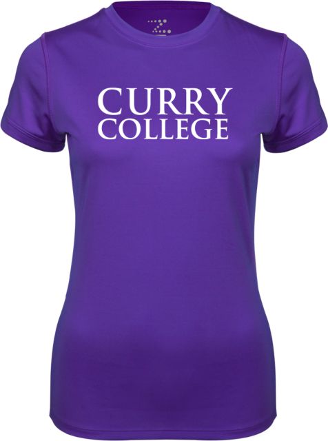 Curry College Womens Performance Short Sleeve Tee Curry College Wordmark Stacked - ONLINE ONLY