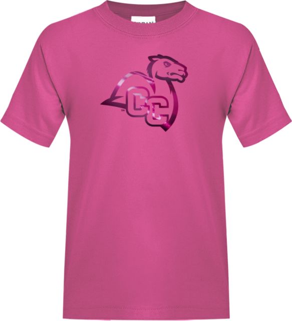 Connecticut College Youth T Shirt Camel with CC  Foil - ONLINE ONLY