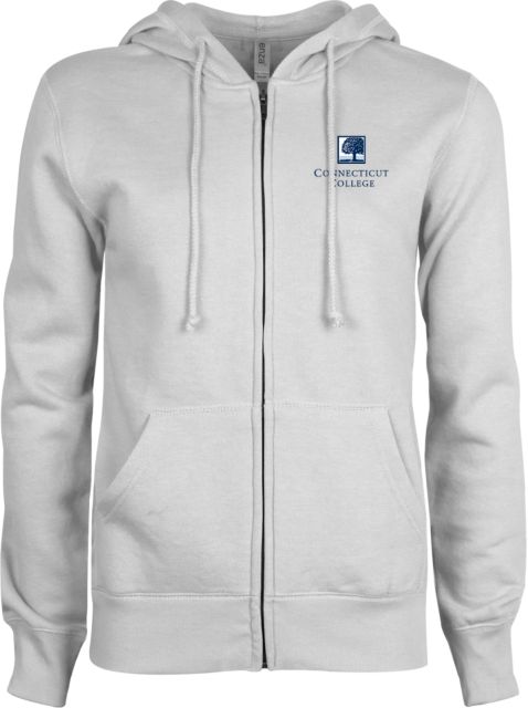 Connecticut College ENZA Womens Fleece Full Zip Hoodie Institutional Mark - ONLINE ONLY