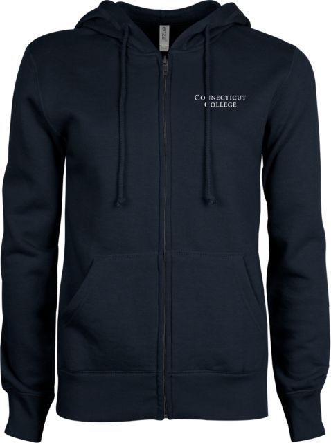 Connecticut College ENZA Womens Fleece Full Zip Hoodie Connecticut College - ONLINE ONLY