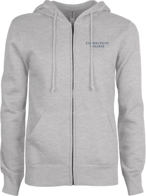 Connecticut College ENZA Womens Fleece Full Zip Hoodie Connecticut College - ONLINE ONLY