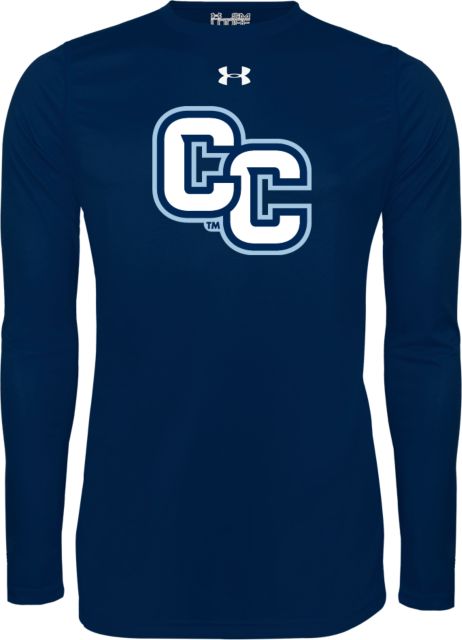 Connecticut College Under Armour Long Sleeve Tech Tee Interlocking CC - ONLINE ONLY