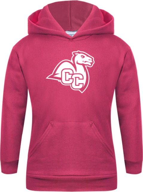 Connecticut College Youth Fleece Hoodie Camel with CC - ONLINE ONLY