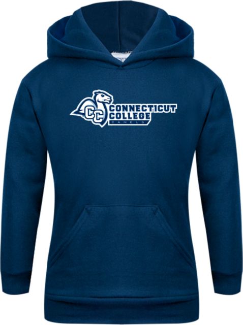 Connecticut College Youth Fleece Hoodie Primary Mark Flat - ONLINE ONLY