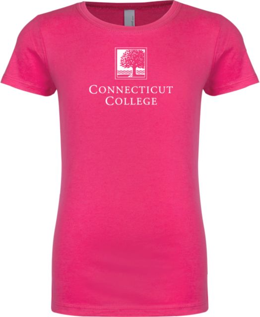 Connecticut College Next Level Girls Fuchsia Fashion Fit T Shirt Institutional Mark - ONLINE ONLY