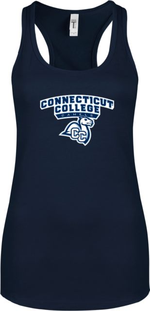 Connecticut College Next Level Womens Racerback Tank  Primary Mark - ONLINE ONLY