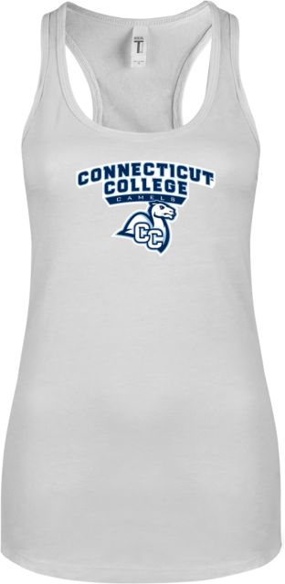Connecticut College Next Level Racerback Tank White Primary Mark - ONLINE ONLY