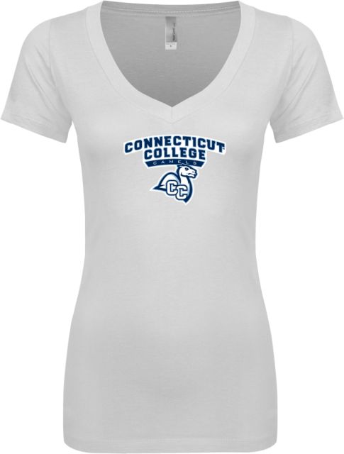 Connecticut College Next Level Womens Ideal V Tee Primary Mark - ONLINE ONLY