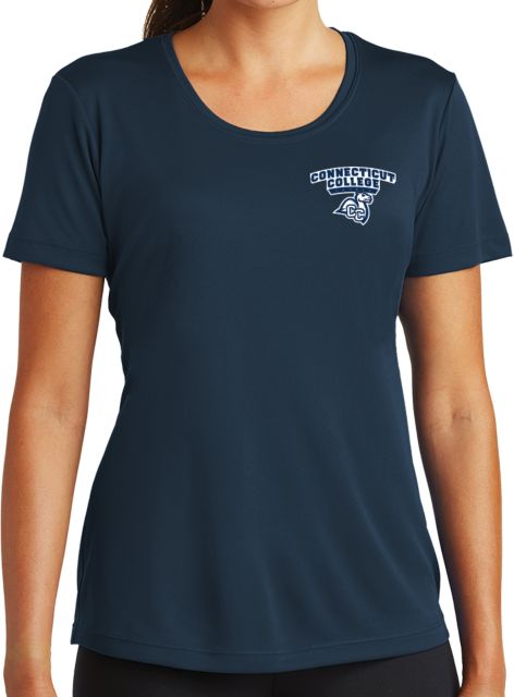 Connecticut College Womens Performance Short Sleeve Tee Primary Mark - ONLINE ONLY