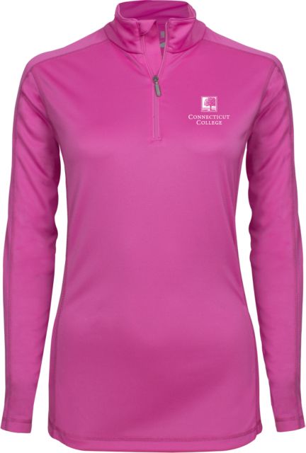 Connecticut College Syntrel Womens Interlock 1/4 Zip Institutional Mark - ONLINE ONLY