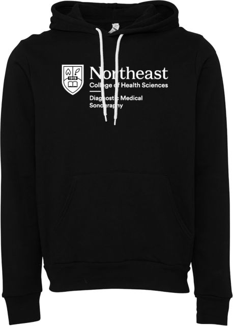 NE College of Health Bella + Canvas Fleece Hood Northeast College Diagnostic Medical Sonography - ONLINE ONLY