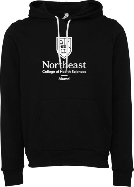 NE College of Health Bella + Canvas Fleece Hood Northeast College Alumni Stacked - ONLINE ONLY