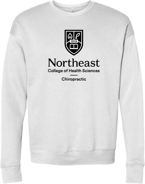 NE College of Health Bella + Canvas Fleece Crew Northeast College Chiropractic Stacked - ONLINE ONLY