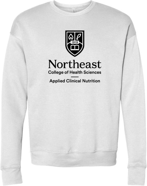 NE College of Health Bella + Canvas Fleece Crew Northeast College Applied Clinical Nutrition Stacked - ONLINE ONLY