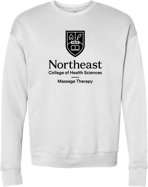 NE College of Health Bella + Canvas Fleece Crew Northeast College Massage Therapy Stacked - ONLINE ONLY