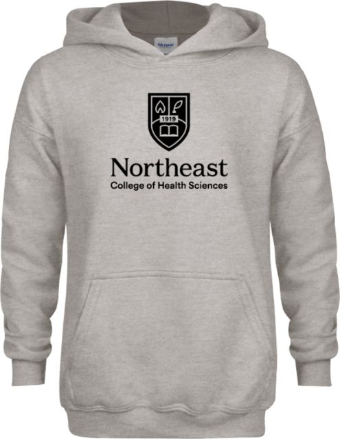NE College of Health Youth Fleece Hood Northeast College Stacked - ONLINE ONLY