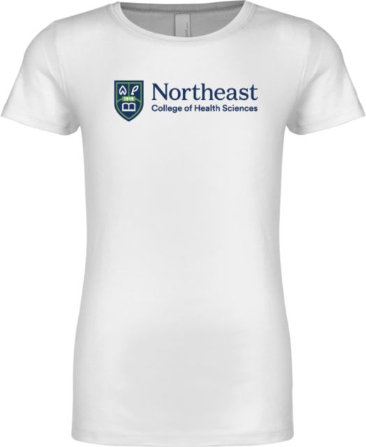 NE College of Health Next Level Girls Fashion Fit T Shirt Northeast College Primary Logo - ONLINE ONLY