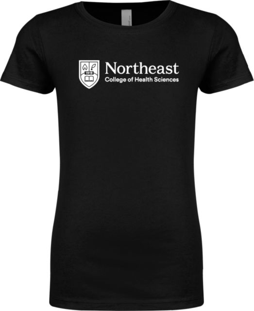 NE College of Health Next Level Girls Fashion Fit T Shirt Northeast College Primary Logo - ONLINE ONLY