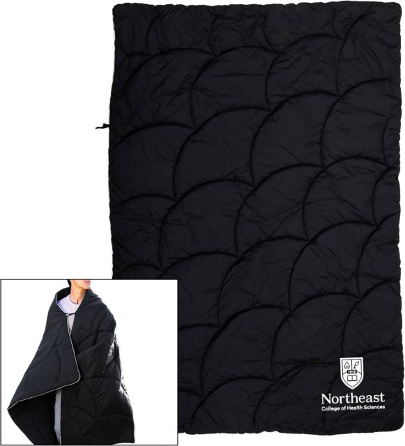 NE College of Health Wearable Camping Blanket Northeast College Stacked - ONLINE ONLY