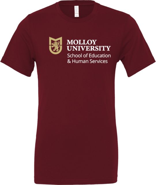 Molloy University Bella + Canvas Jersey Cotton T Shirt Molloy Unviersity School of Education and Human Services - ONLINE ONLY