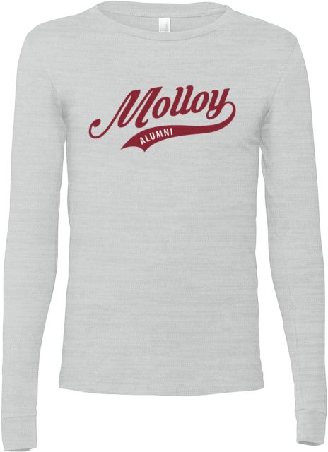 Molloy University Bella + Canvas Jersey Cotton Long Sleeve T Shirt Alumni Script - ONLINE ONLY