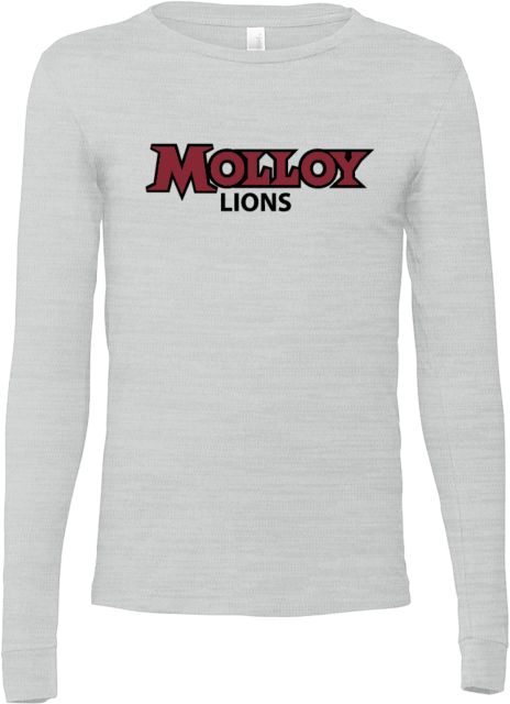Molloy University Bella + Canvas Jersey Cotton Long Sleeve T Shirt Wordmark Lions - ONLINE ONLY
