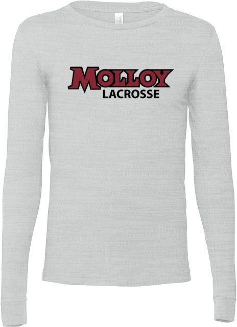 Molloy University Bella + Canvas Jersey Cotton Long Sleeve T Shirt Wordmark Lacrosse - ONLINE ONLY