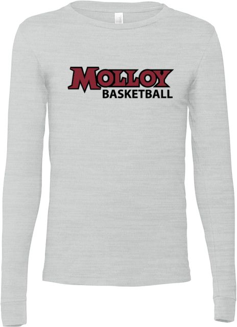 Molloy University Bella + Canvas Jersey Cotton Long Sleeve T Shirt Wordmark Basketball - ONLINE ONLY