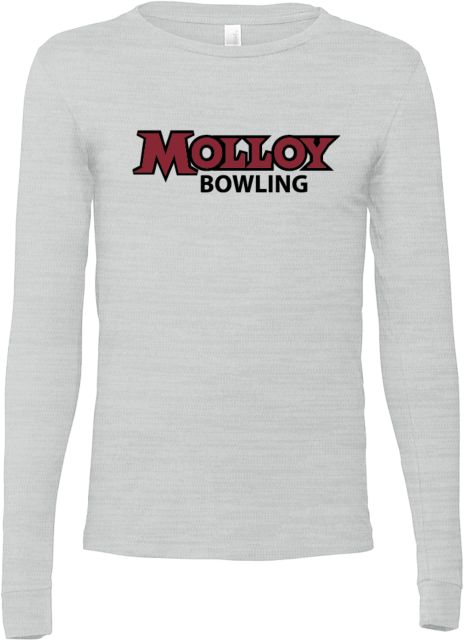 Molloy University Bella + Canvas Jersey Cotton Long Sleeve T Shirt Wordmark Bowling - ONLINE ONLY