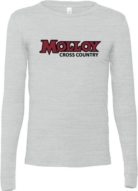 Molloy University Bella + Canvas Jersey Cotton Long Sleeve T Shirt Wordmark Cross Country - ONLINE ONLY