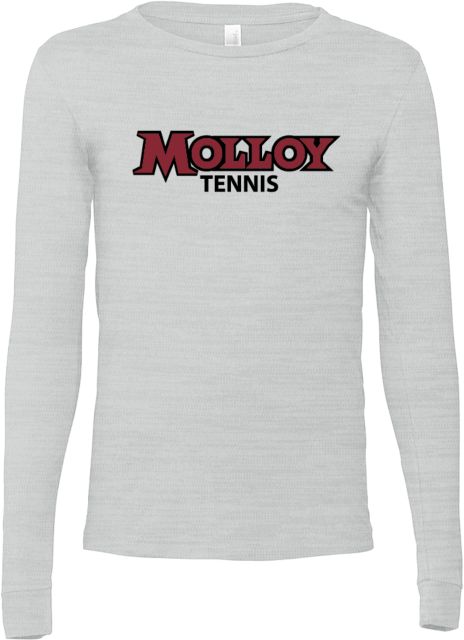 Molloy University Bella + Canvas Jersey Cotton Long Sleeve T Shirt Wordmark Tennis - ONLINE ONLY