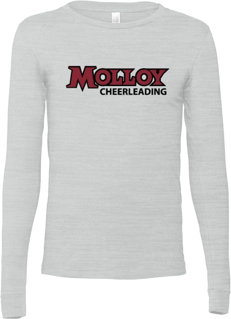Molloy University Bella + Canvas Jersey Cotton Long Sleeve T Shirt Wordmark Cheerleading - ONLINE ONLY