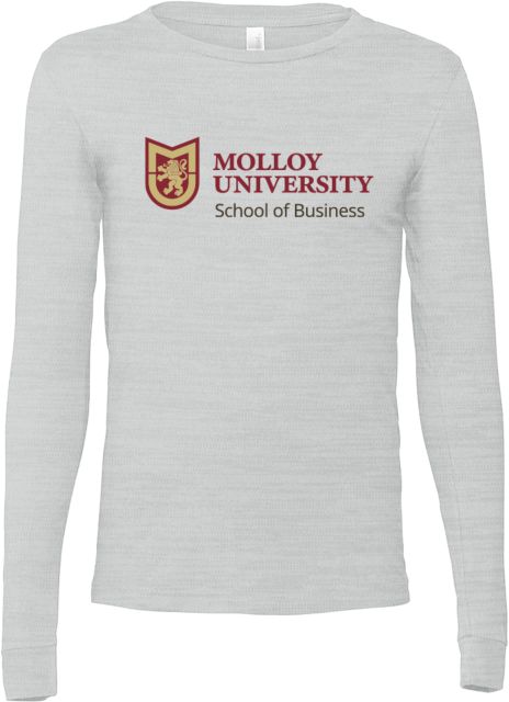 Molloy University Bella + Canvas Jersey Cotton Long Sleeve T Shirt Molloy Unviersity School of Business - ONLINE ONLY