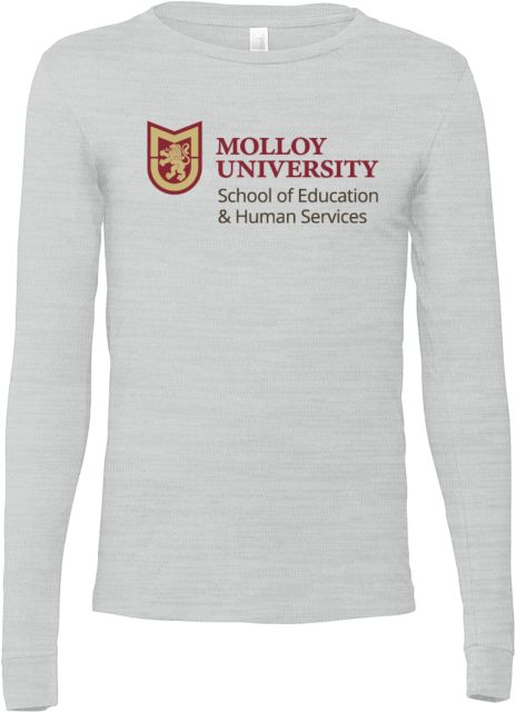 Molloy University Bella + Canvas Jersey Cotton Long Sleeve T Shirt Molloy Unviersity School of Education and Human Services - ONLINE ONLY