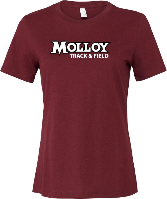 Molloy University Bella + Canvas Womens Relaxed Cotton T Shirt Wordmark Track and Field - ONLINE ONLY