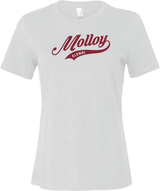 Molloy University Bella + Canvas Womens Relaxed Cotton T Shirt Alumni Script - ONLINE ONLY