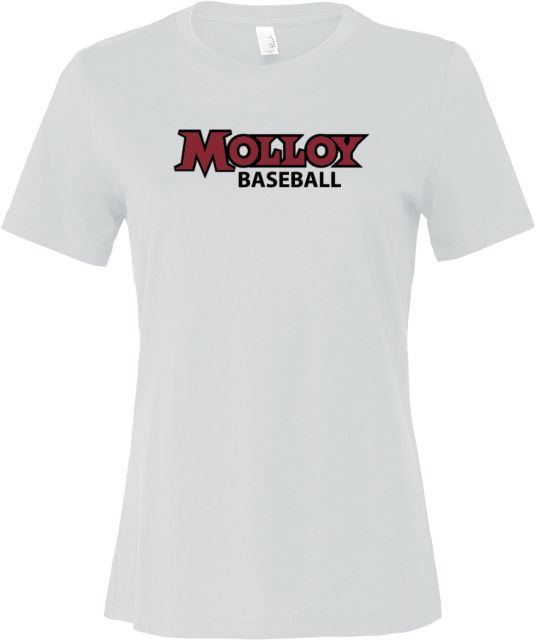Molloy University Bella + Canvas Womens Relaxed Cotton T Shirt Wordmark Baseball - ONLINE ONLY