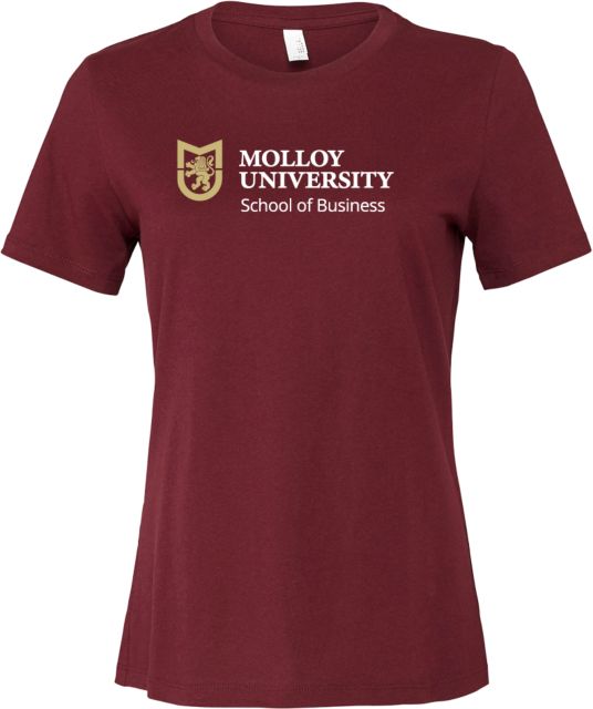 Molloy University Bella + Canvas Womens Relaxed Cotton T Shirt Molloy Unviersity School of Business - ONLINE ONLY