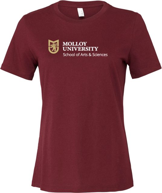 Molloy University Bella + Canvas Womens Relaxed Cotton T Shirt Molloy Unviersity School of Arts and Sciences - ONLINE ONLY