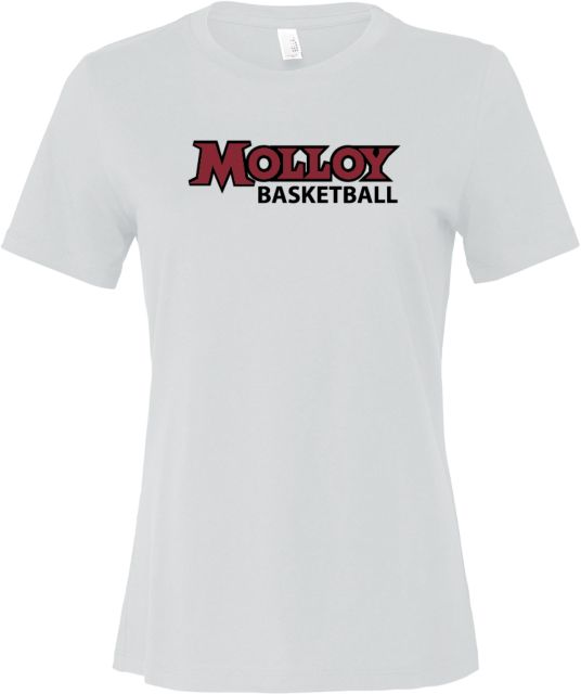 Molloy University Bella + Canvas Womens Relaxed Cotton T Shirt Wordmark Basketball - ONLINE ONLY