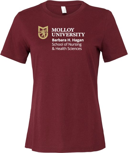 Molloy University Bella + Canvas Womens Relaxed Cotton T Shirt Molloy Unviersity School of Nursing - ONLINE ONLY